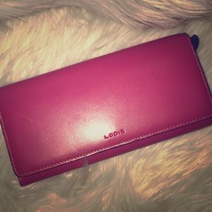 LODIS Pink Leather Wallet